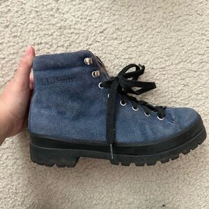 LL Bean blue Suede boots 6.5